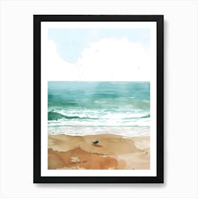 Watercolor Of A Beach 4 Art Print