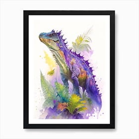 Omeisaurus Watercolour Dinosaur Art Print