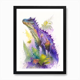 Omeisaurus Watercolour Dinosaur Poster