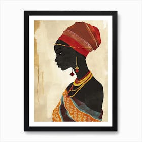 African Woman 35, Boho Art Print