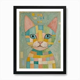 Cat With Blue Eyes Art Print