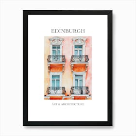 Edinburgh Travel And Architecture Poster 3 Art Print