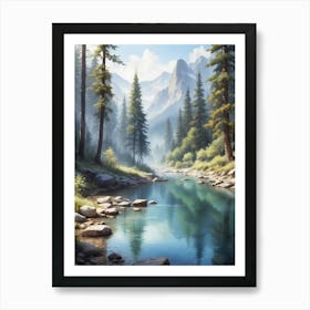 River In The Mountains 1 Art Print