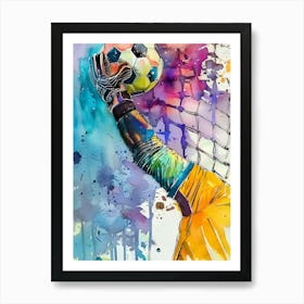 Football Player Watercolor Art (9) Art Print