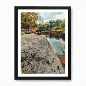 Rock By A River Art Print