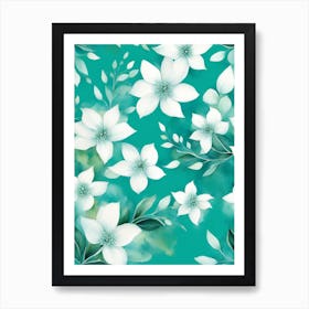 White Flowers 1 Art Print