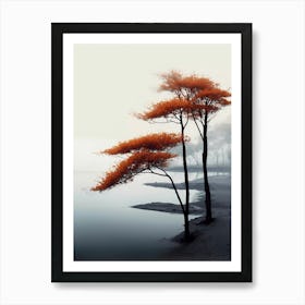 Trees By The Water Art Print