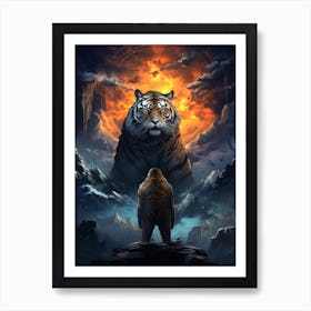Tiger In The Sky Art Print