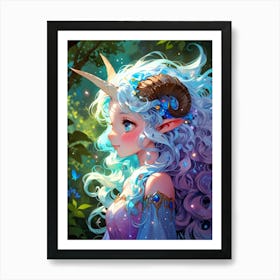 Unicorn Girl Art Print