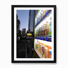 Vending Machine In Tokyo City Japan Night Art Print