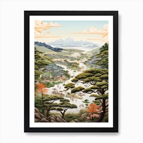 Shikoku Pilgrimage In Shikoku, Ukiyo E Drawing 3 Art Print