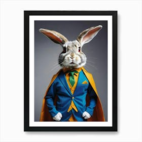 Rabbit In A Cape Art Print