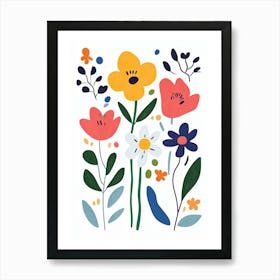 Flowers And Leaves Art Print