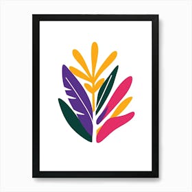 Tropical Flower Logo Art Print