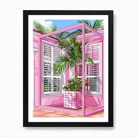 Pink House 3 Art Print