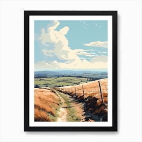 The Shropshire Way England 2 Hiking Trail Landscape Art Print