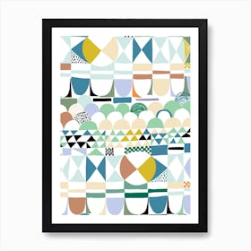 California Geometric Shapes Art Print