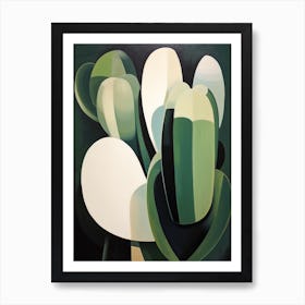 Modern Abstract Cactus Painting Bunny Ear Cactus 1 Art Print
