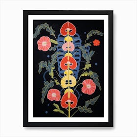 Snapdragon 2 Hilma Af Klint Inspired Flower Illustration Art Print