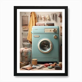 Vintage Washing Machine Art Print