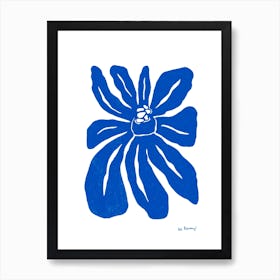 Blue Flower Collection 1 Art Print