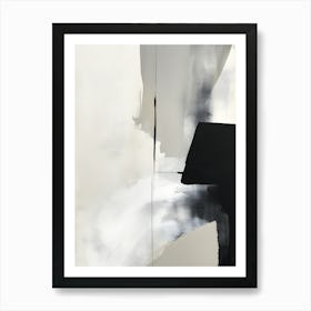 Abstract Black And White Painting 4 Art Print