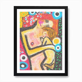 Kiss By Person Art Print