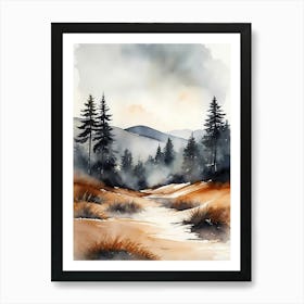 Watercolor Landscape Painting 74 Art Print