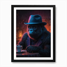 Gorilla In A Hat 2 Art Print