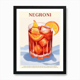 Negroni Cocktail Kitchen Art Art Print