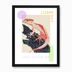 Satanic Leaf Tailed Gecko Abstract Modern Illustration 1 Poster Art Print