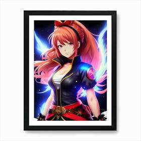 Girl With Red Hair Art Print