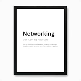 Networking Definition Meaning Art Print