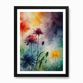 Watercolor Flowers 48 Art Print