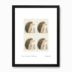 Cute Animals Collection Hedgehog 1 Art Print