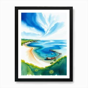 Watercolor Seascape 2 Art Print