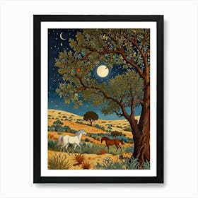 William Morris Horses In The Desert Art Print