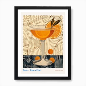 Art Deco Cocktail In A Martini Glass 2 Poster Art Print