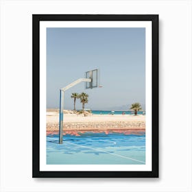 Basketball Court On The Beach Art Print