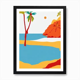 Jolly Beach Antigua Midcentury Art Print