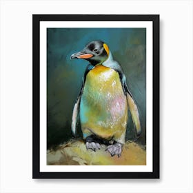 Adlie Penguin Robben Island Oil Painting 1 Art Print