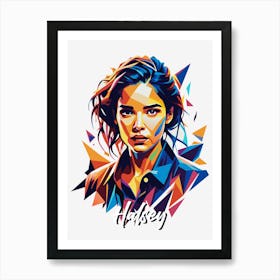 Halsey 01 Portrait Music Icon Style WPAP Pop Art Art Print