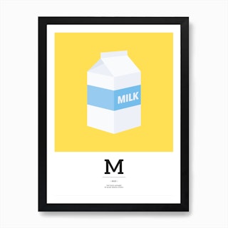The Food Alphabet – M Art Print