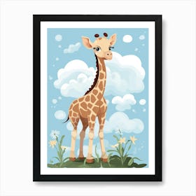 Baby Animal Illustration  Giraffe 1 Art Print