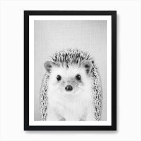 Hedgehog - Black & White Art Print