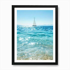 Sailboat On The Beach 1 Art Print