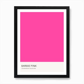 Barbie Pink Colour Block Poster Art Print
