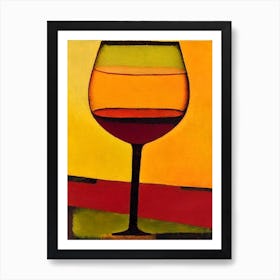 Cabernet Sauvignon Paul Klee Inspired Abstract Cocktail Poster Art Print