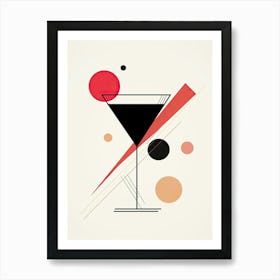 Mid Century Modern Cosmopolitan Floral Infusion Cocktail 4 Art Print