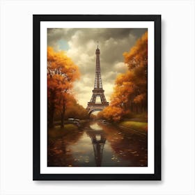 Eiffel Tower Paris France Dominic Davison Style 7 Art Print